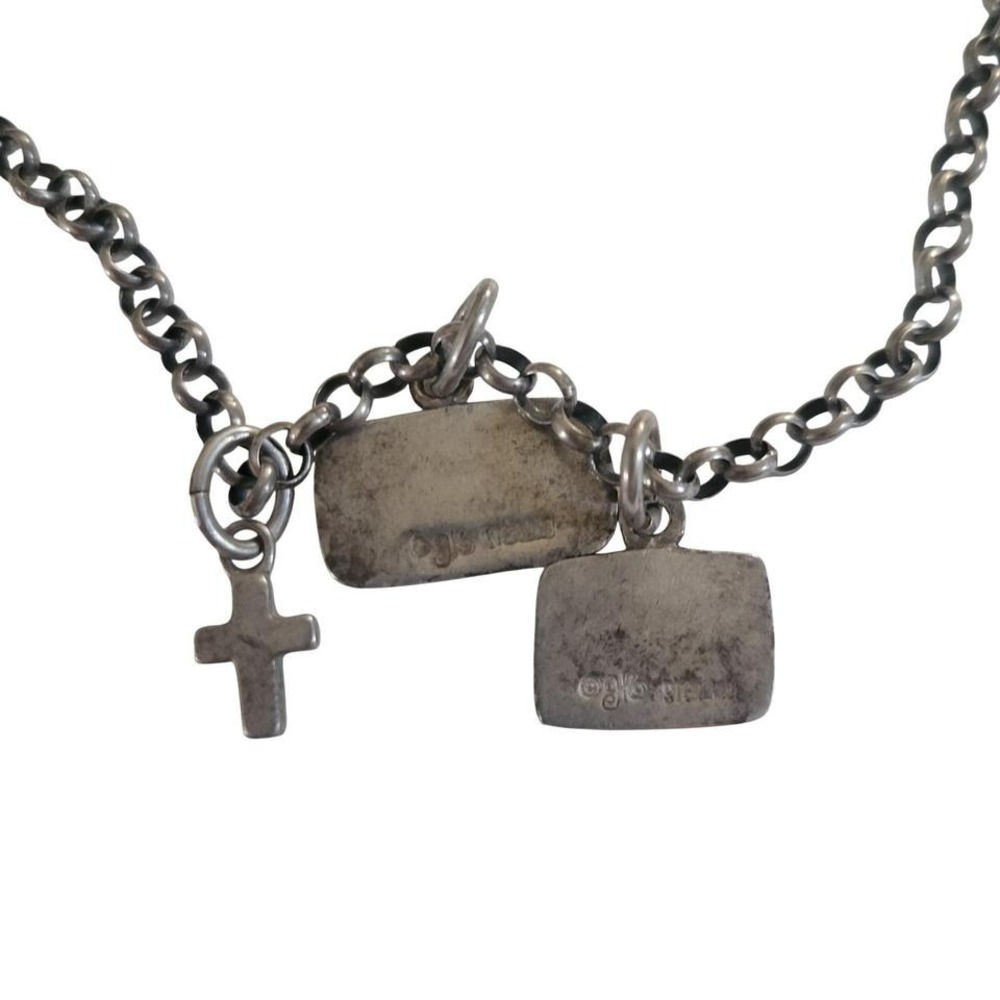 whimsigoth 925 sterling silver faith charm necklace toggle - Picture 4 of 7